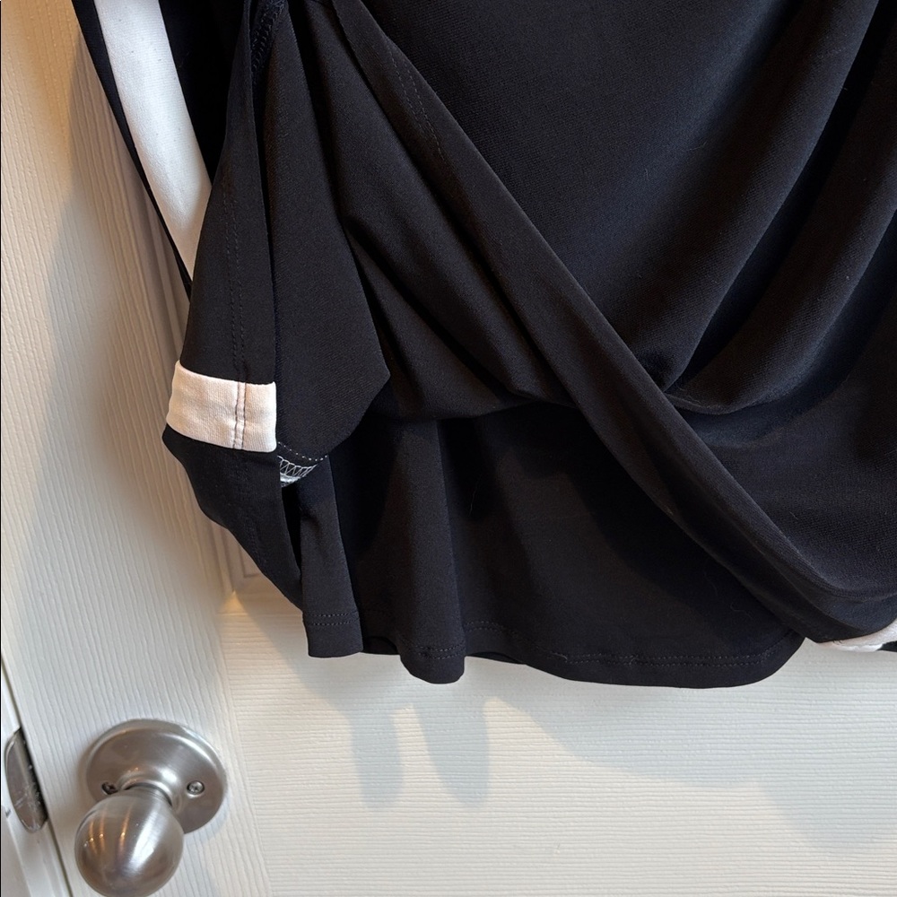 Chaps | Basic Black Knee Length Black Dress Stret… - image 5